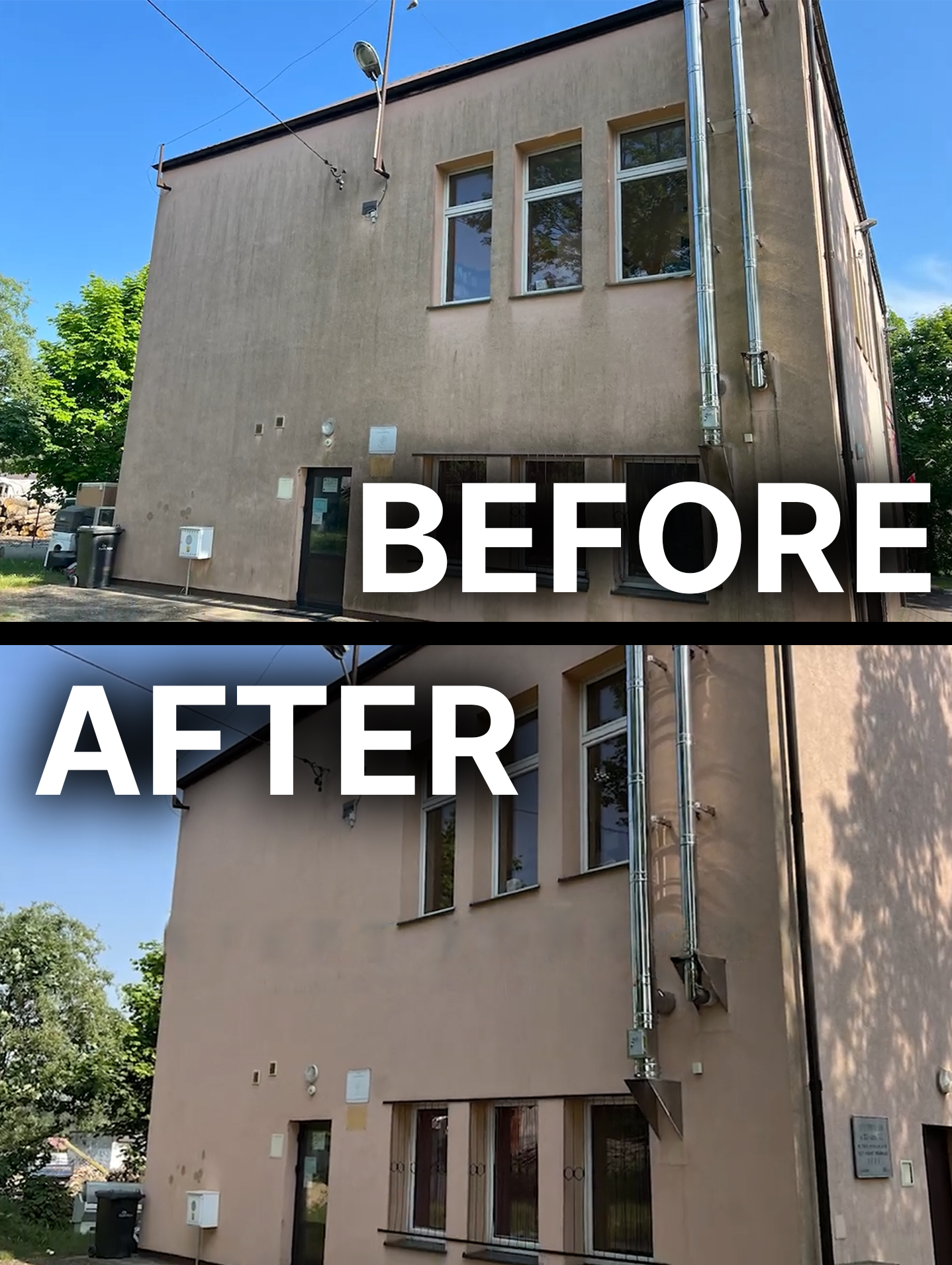 Before and After Drone Cleaning